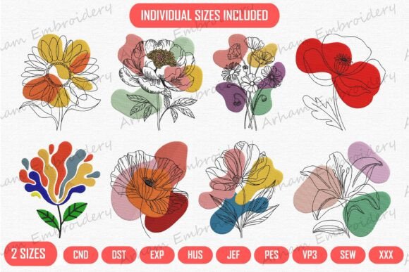 Abstract Floral Bloom Embroidery Bundle Review
