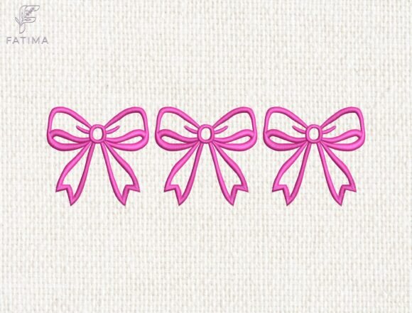 Cute Pink Bow Embroidery Design Review