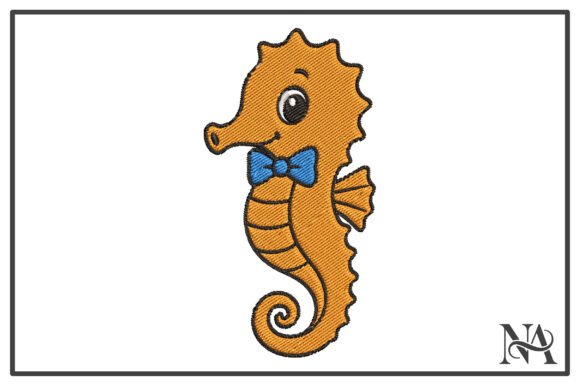 Cute Seahorse Bow Tie Embroidery Review