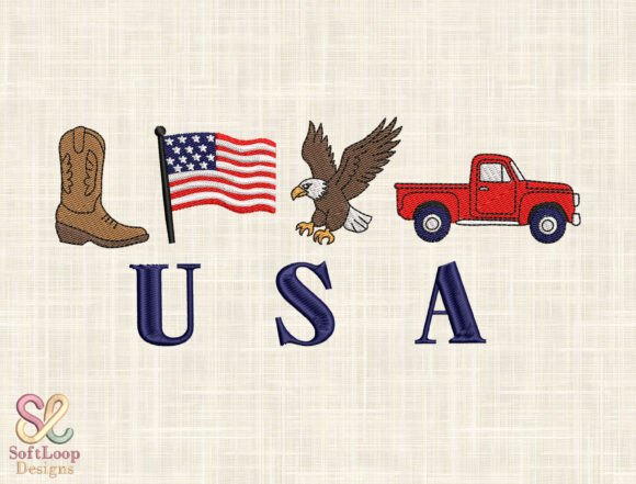 Patriotic USA Icons Embroidery Design Review