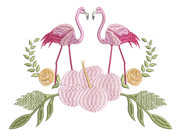 Pink Flamingo Couple Embroidery Review