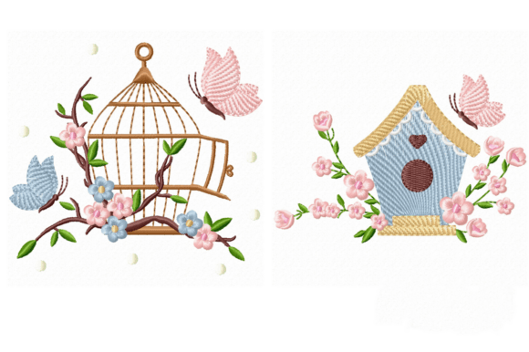 Spring Birdhouse Embroidery Set Kit Review